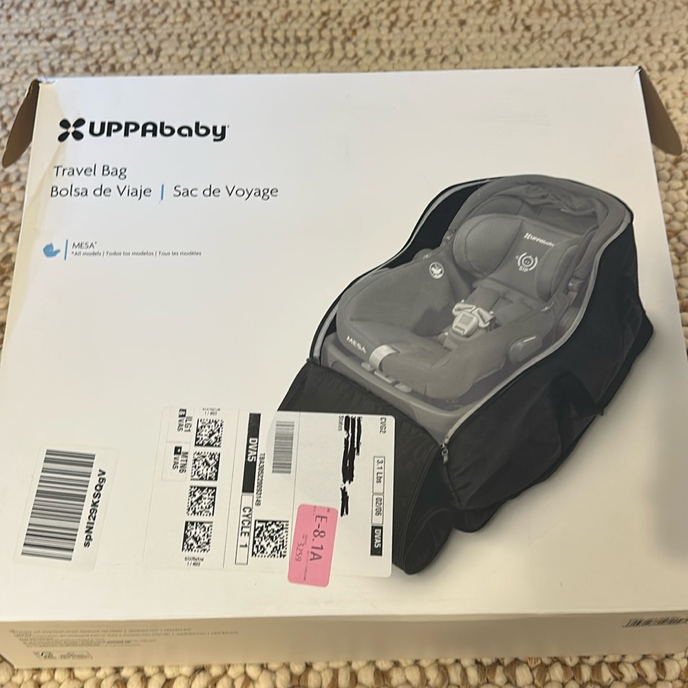 Uppababy car seat travel bag